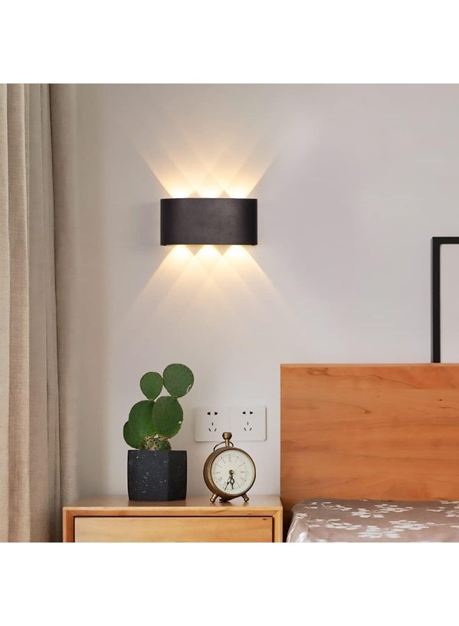 AFN Outdoor LED Wall Light 6W, Warm White 3000K, IP65 Waterproof Up and Down Wall Sconce, Hardwired AC 85-265V (Not Battery/Not Stick-On), Aluminium, Black - Image 4